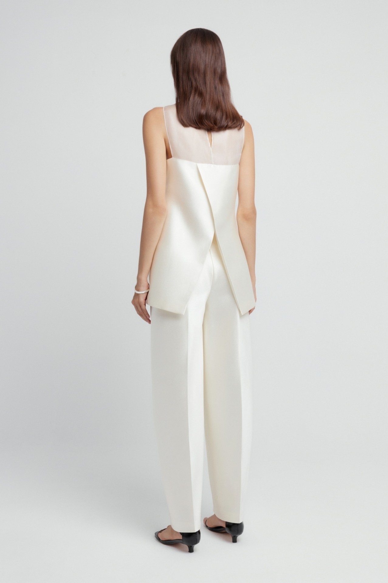 ELI TAFFETA TROUSERS, IVORY