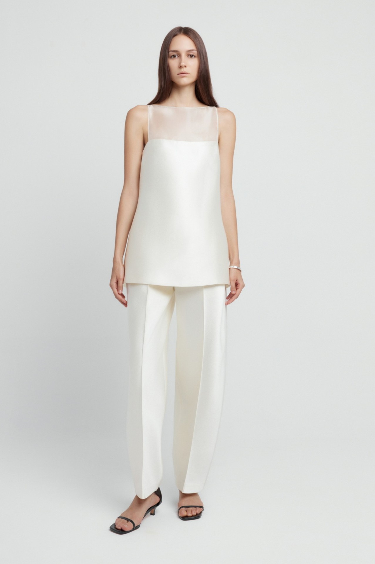 ELI TAFFETA TROUSERS, IVORY
