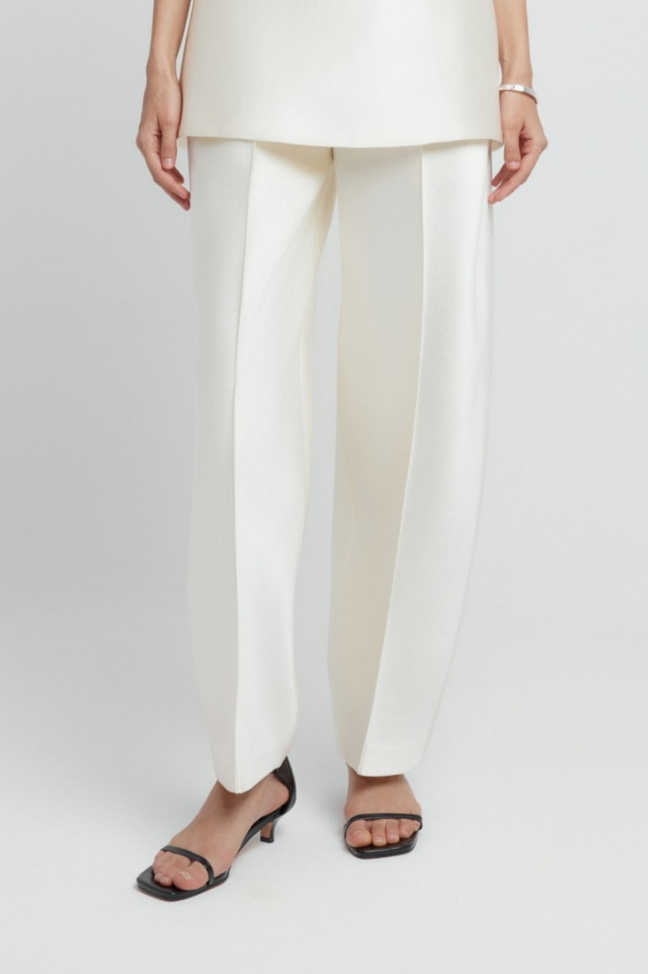 ELI TAFFETA TROUSERS, IVORY