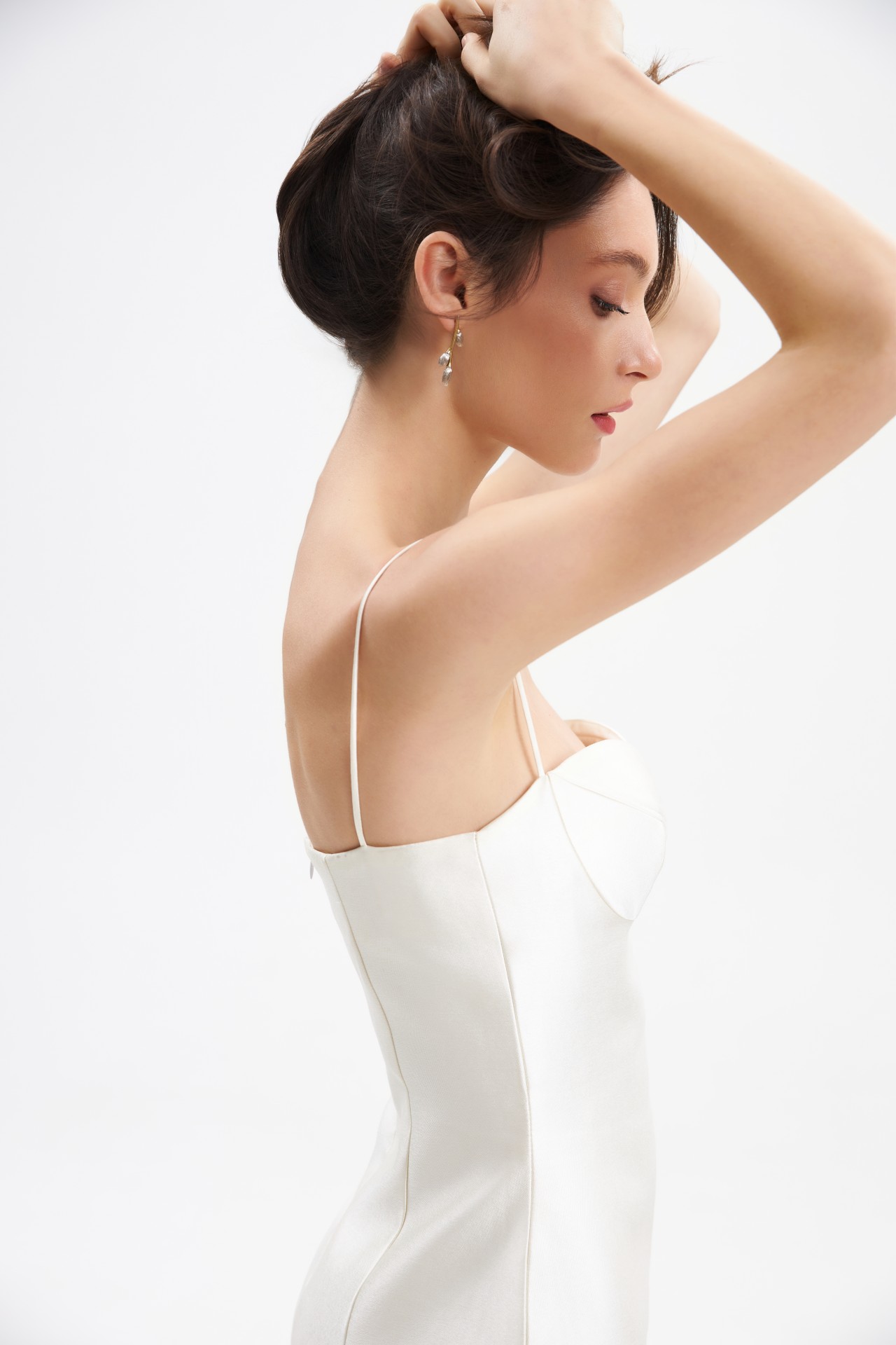 SELEE MINI DRESS, IVORY TAFFETA