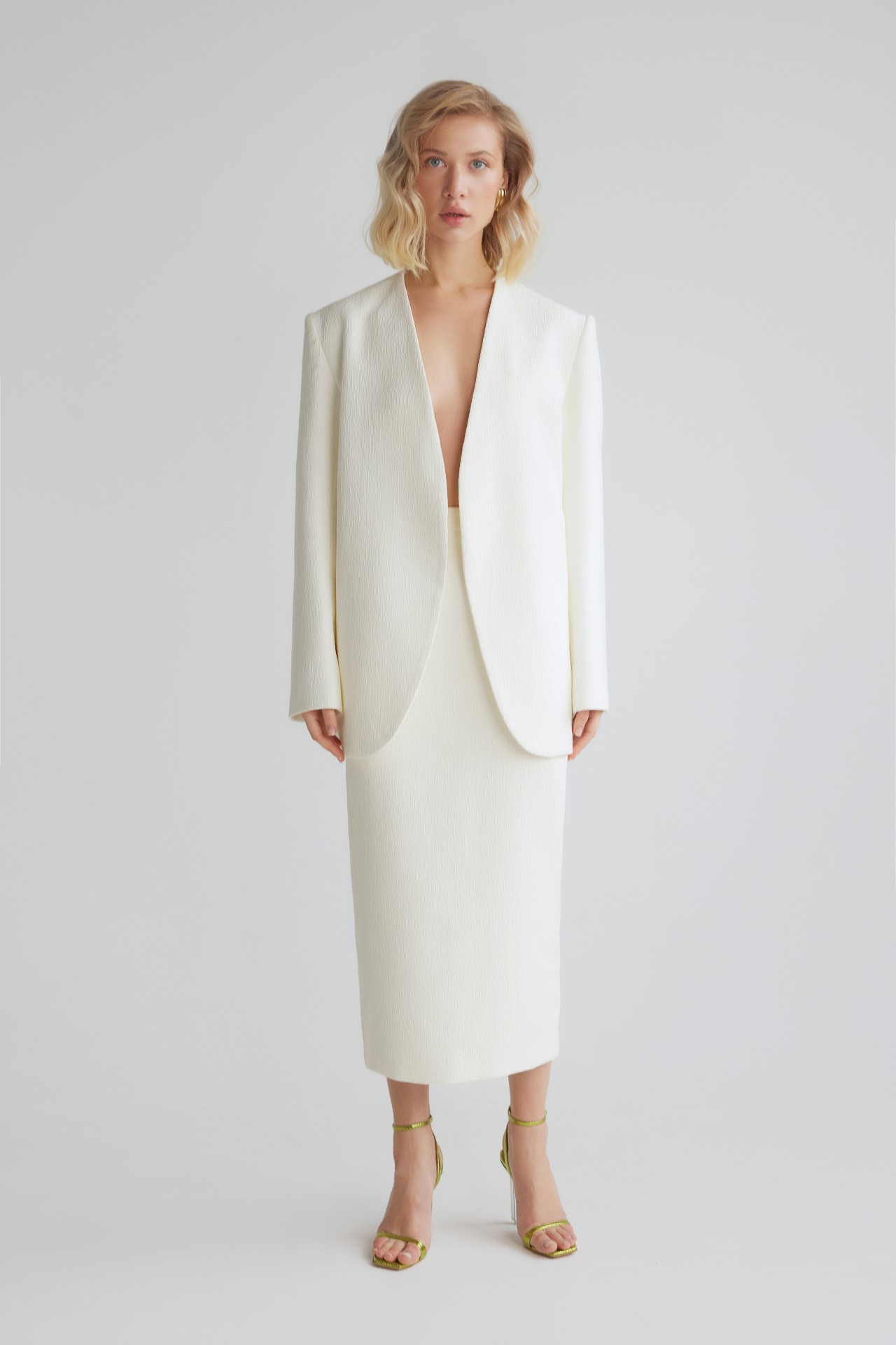 FIA JACKET, IVORY JACQUARD