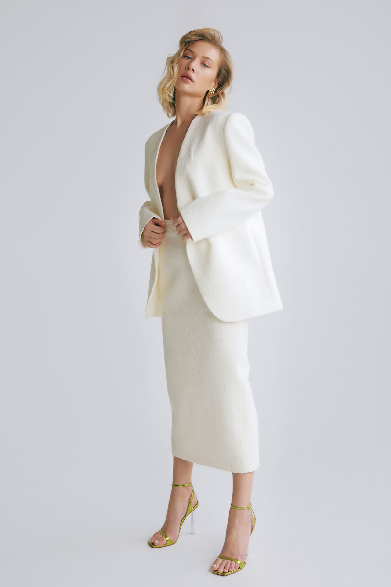 FIA JACKET, IVORY JACQUARD