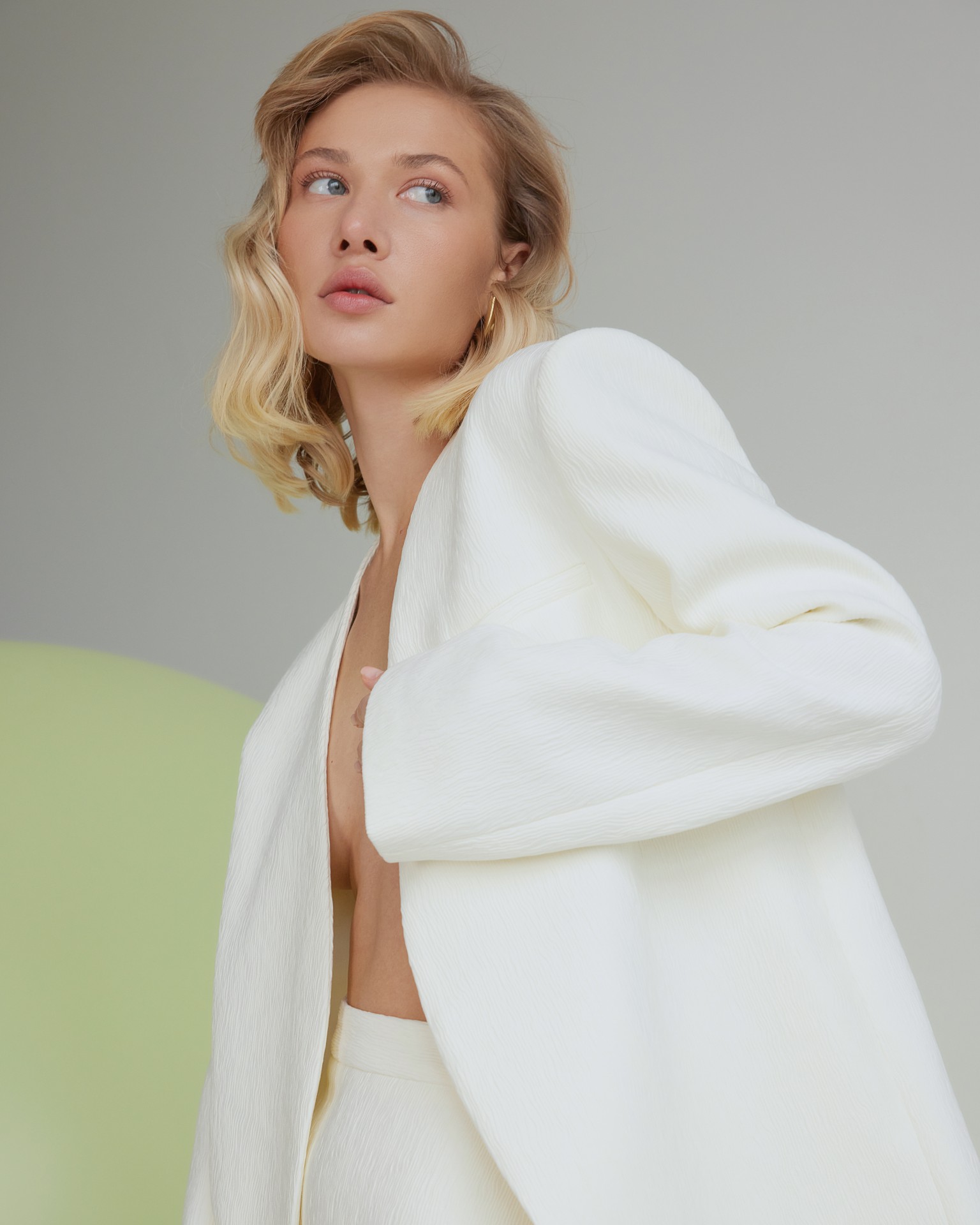 FIA JACKET, IVORY JACQUARD