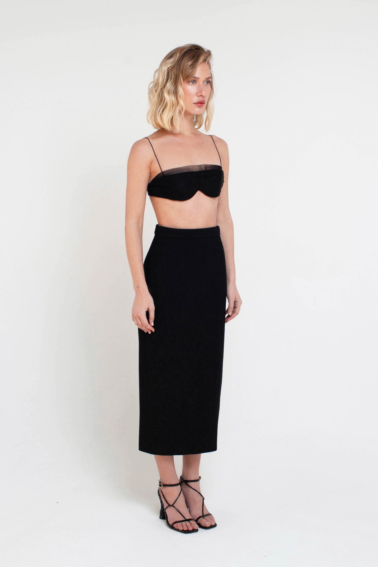 The Savoie Skirt, Black Jacquard